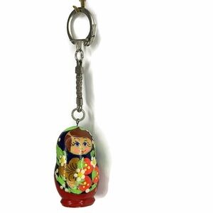 Wooden Russian Nesting Doll Matryoshka Doll Keychain